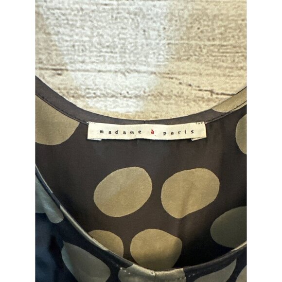 Madame À Paris Polka Dot Silk Tank Top Size 38/US 6 - Picture 2 of 4